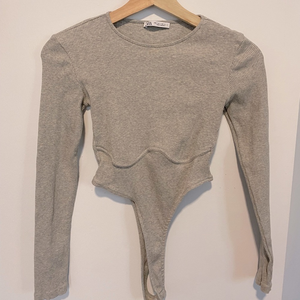 Zara high leg body suit